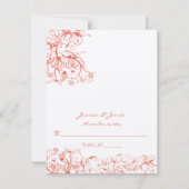 DIY Youスコアと折り畳みテント結婚の座席表 招待状 (正面)