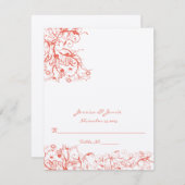 DIY Youスコアと折り畳みテント結婚の座席表 招待状 (正面/裏面)