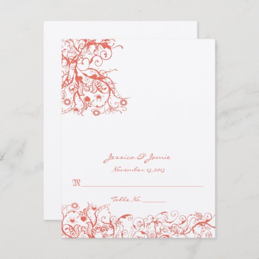 DIY Youスコアと折り畳みテント結婚の座席表 招待状 (正面/裏面)