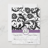 DIY Youスコアと折り畳みテント結婚の座席表 招待状 (裏面)