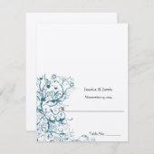 DIY Youスコアと折り畳みテント結婚の座席表 招待状 (正面/裏面)