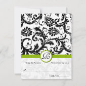 DIY Youスコアと折り畳みテント結婚の座席表 招待状 (裏面)