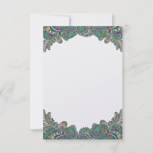 DIY Youスコアと折り畳みテント結婚の座席表 招待状 (裏面)