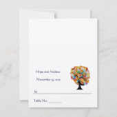 DIY Youスコアと折り畳みテント結婚の座席表 招待状 (正面)