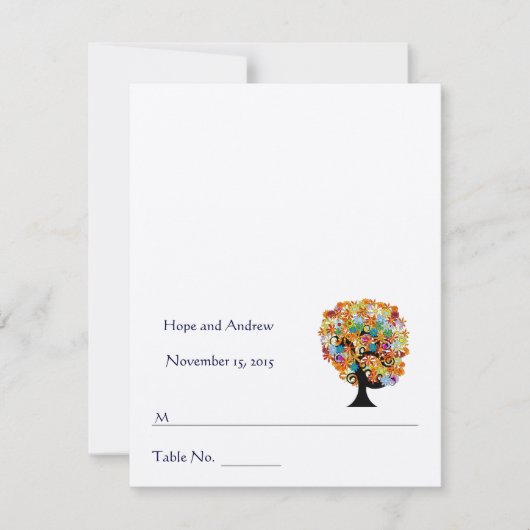 DIY Youスコアと折り畳みテント結婚の座席表 招待状 (正面)