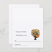 DIY Youスコアと折り畳みテント結婚の座席表 招待状 (正面/裏面)