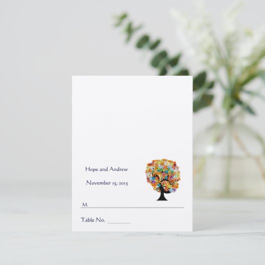 DIY Youスコアと折り畳みテント結婚の座席表 招待状 (スタンド正面)