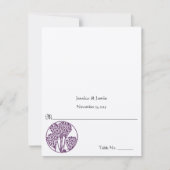 DIY Youスコアと折り畳みテント結婚の座席表 招待状 (正面)