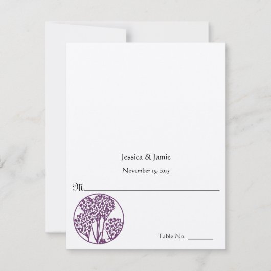 DIY Youスコアと折り畳みテント結婚の座席表 招待状 (正面)