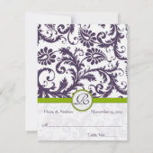 DIY Youスコアと折り畳みテント結婚の座席表 招待状 (裏面)