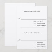 DIY You Score Wedding RSVP Cards for the 4x9 招待状 (正面/裏面)