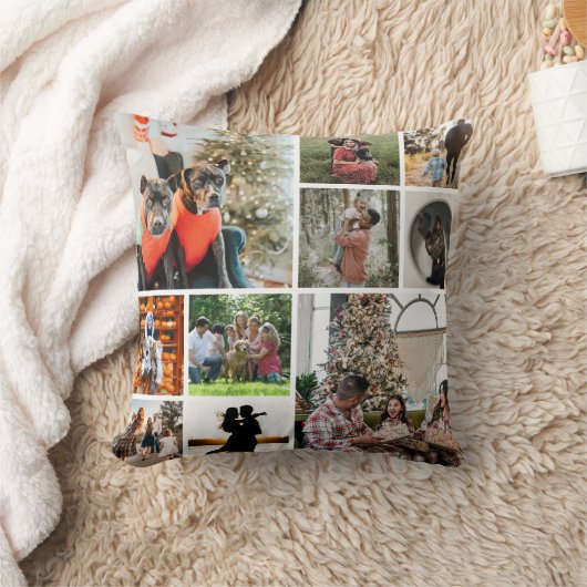 DIY YOUR | FAMILY Two Sided Family 10 Pictures クッション (ブランケット)