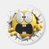 Dizzy 3D Emoji Round Magnet マグネット (正面)