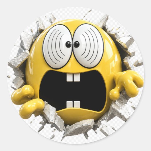 Dizzy Eyes Classic Round Sticker ラウンドシール (正面)