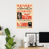 Dizzy Gillespie - Cal Tjader jazz poster - San ポスター (ホームオフィス)