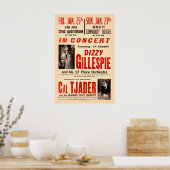 Dizzy Gillespie - Cal Tjader jazz poster - San ポスター (キッチン)