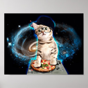 猫 宇宙ポスター プリント Zazzle Co Jp