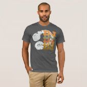 DJおよびヘッドフォン Tシャツ (正面フル)