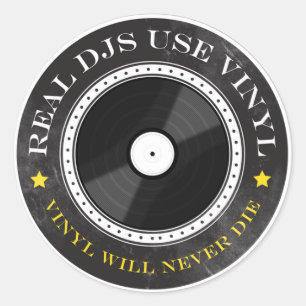 DJが実在Vinylを使用 ラウンドシール