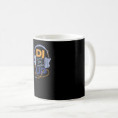 DJが音楽をアップ コーヒーマグカップ (正面右)