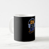 DJが音楽をアップ コーヒーマグカップ (正面左)