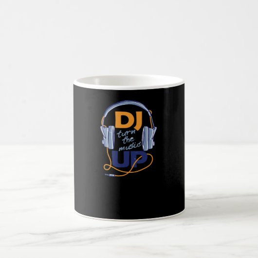 DJが音楽をアップ コーヒーマグカップ (中央)