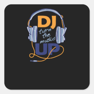 DJが音楽をアップ スクエアシール