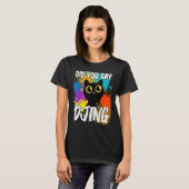 DJする黒猫って言った? Tシャツ (正面フル)