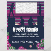 DJとダンサーがいる音楽イベントのフライヤー チラシ (裏面)