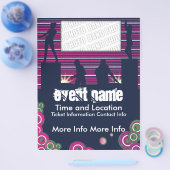 DJとダンサーがいる音楽イベントのフライヤー チラシ (シングル)