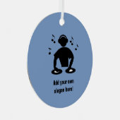 DJとミュージシャンのテーマ- Disk Jockeyとテキスト メタルオーナメント (正面右)