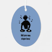 DJとミュージシャンのテーマ- Disk Jockeyとテキスト メタルオーナメント (正面左)