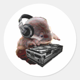 DJどれもカワウソ ラウンドシール