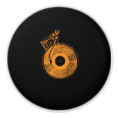 DJのためのレコードプレーヤーのターンテーブル音楽ギフト セラミックノブ (正面)