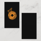 DJのためのレコードプレーヤーのターンテーブル音楽ギフト 名刺 (正面/裏面)