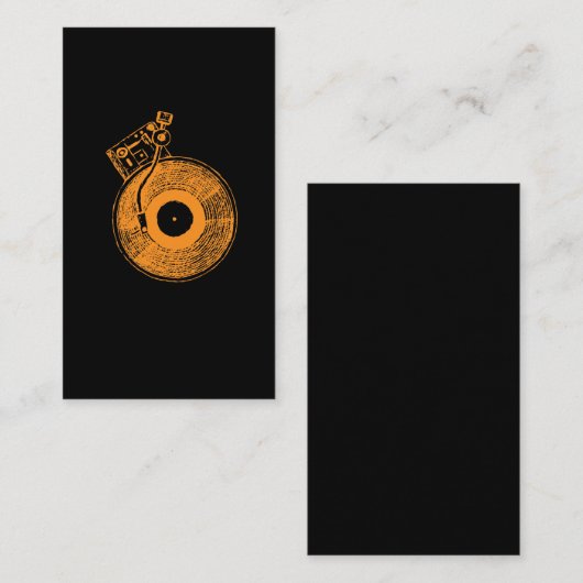 DJのためのレコードプレーヤーのターンテーブル音楽ギフト 名刺 (正面/裏面)