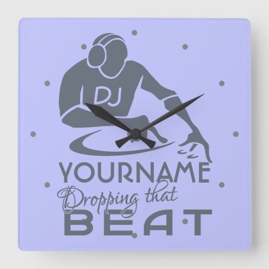 DJのカスタムな色及びモノグラムの柱時計 スクエア壁時計 (正面)