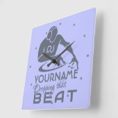 DJのカスタムな色及びモノグラムの柱時計 スクエア壁時計 (傾斜)