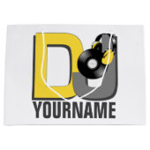 DJのカスタムのギフトバッグ ラージペーパーバッグ (正面)