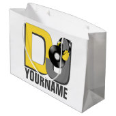 DJのカスタムのギフトバッグ ラージペーパーバッグ (裏面アングル)