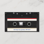 DJのクールで黒いカセットテープ 名刺 (裏面)