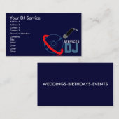 DJのサービス業カード 名刺 (正面/裏面)