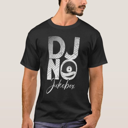 DJのジュークボックス クールミュージックプロデューサー DJ Tシャツ (正面)