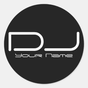 DJのステッカー ラウンドシール