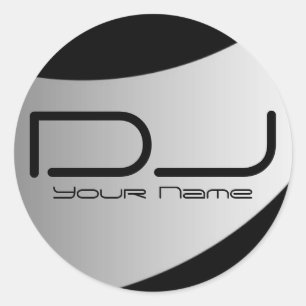 DJのステッカー ラウンドシール