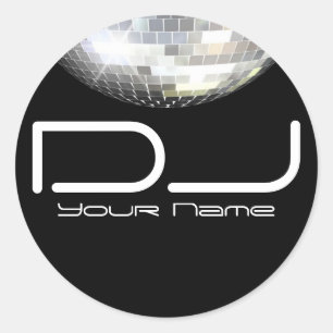 DJのステッカー ラウンドシール