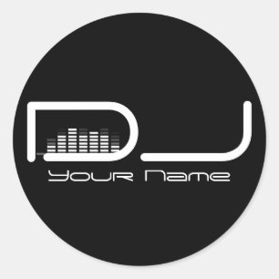 DJのステッカー ラウンドシール