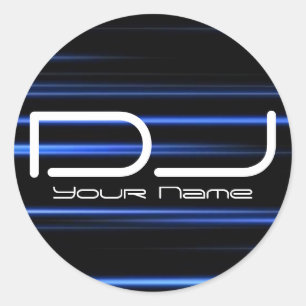 DJのステッカー ラウンドシール