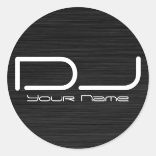 DJのステッカー ラウンドシール