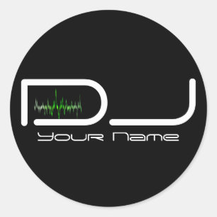 DJのステッカー ラウンドシール